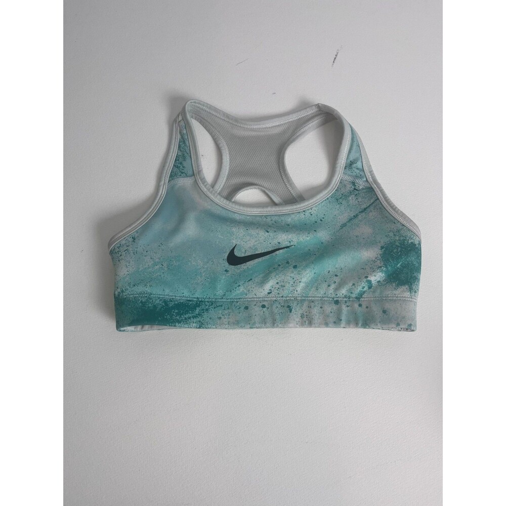 Nike Pro Reversible Sports Bra Aqua White Racerback Youth XS